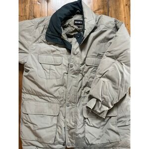 MOORES Mens Winter Puffer Jacket Parka Coat Beige XXL Big Tall